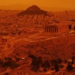 Greece Red Sky Stuns Locals